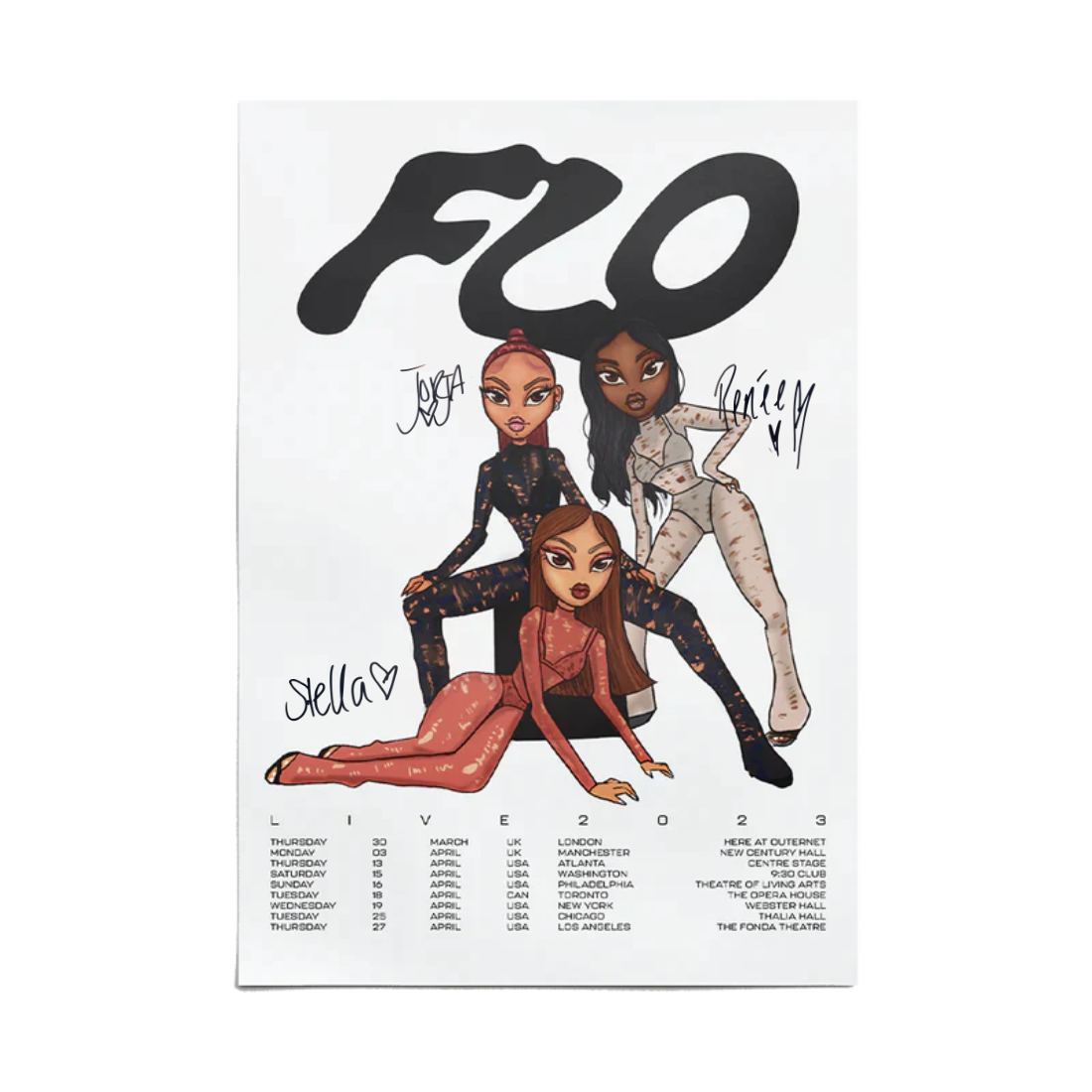 FLO - FLO Fan Art Tour-Date Poster [Special Signed Edition]